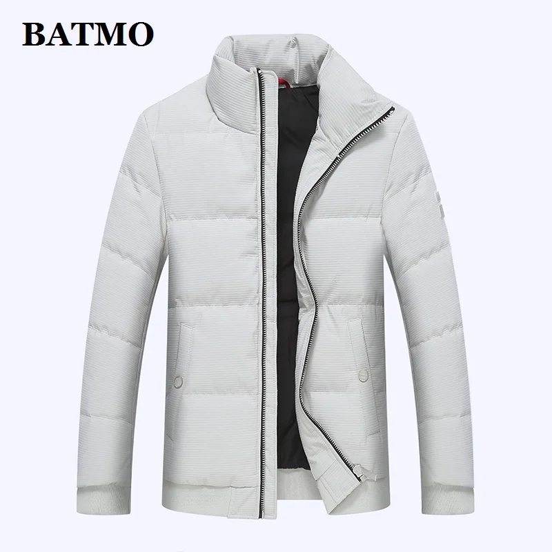 BATMO Новое поступление Зима Высокое качество 80% серый куртки-пуховики для мужчин, мужские теплые зимние куртки, плюс-размер M-3XL 8506 - Цвет: Белый