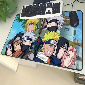 

XGZ Cartoon Large Size Mouse Mat Locking Naruto New and Old Ninja Class Pattern Laptop PC Mat Rubber Universal Non-slip