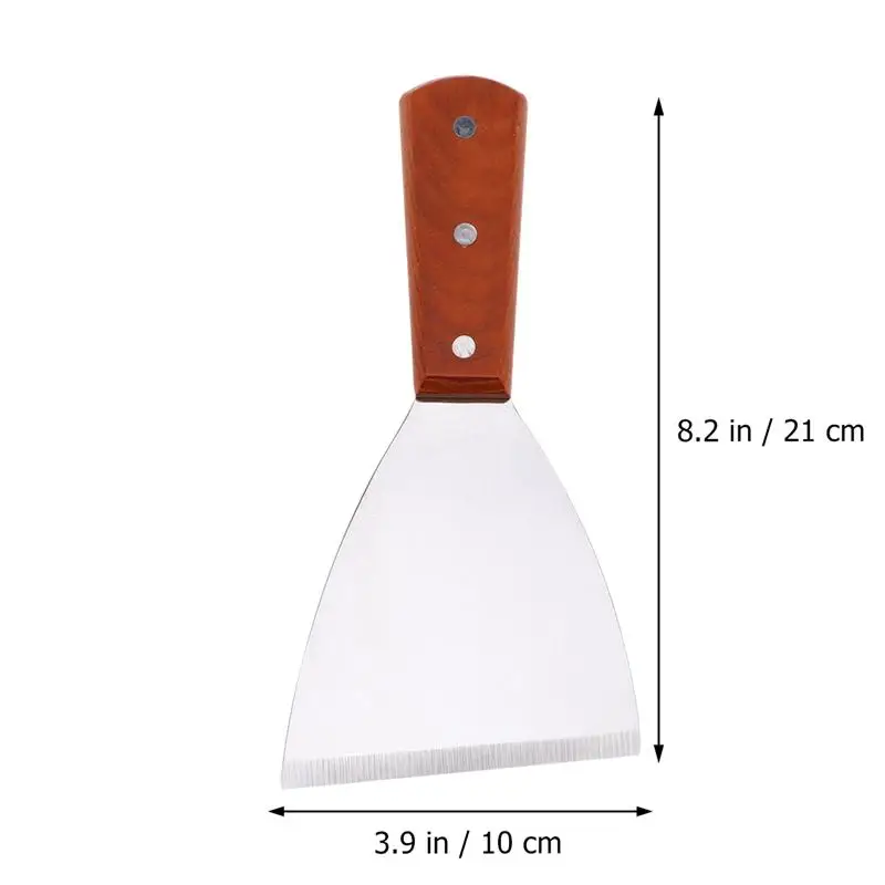 2pcs Small Skewer Shovel Portable Household Western Baking Tool Stainless Steel Triangular Steak Shovel