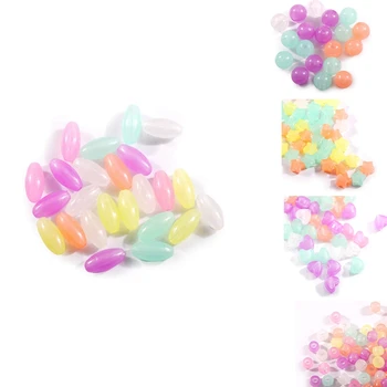 

500Pcs UV Beads Mix Color Glow in the Dark Beads for Jewelry Making