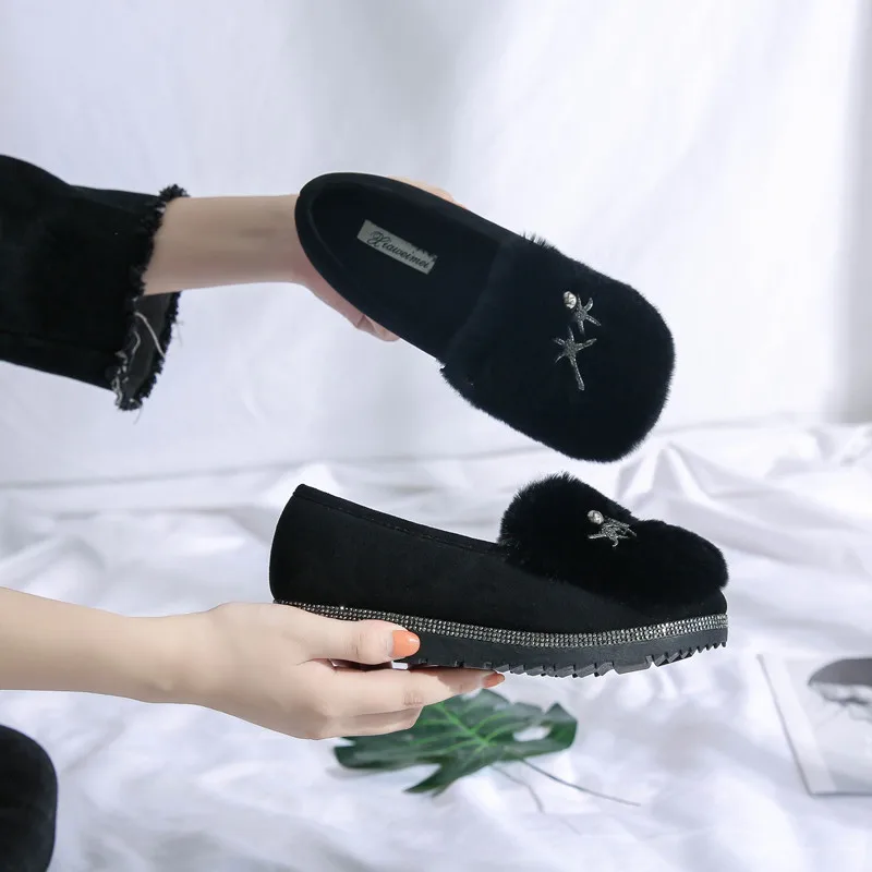 

2019 Fashion Women's Casual Woman Platform Shoes Loafers Ladies Autumn Flats Soft Round Toe Shallow Mouth Modis Slip-on Fall