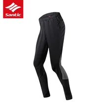 Лидер продаж SANTIC брюки MTB для велоспорта Мужские штаны зимние длинные велосипедные брюки флисовые ветрозащитные беговые походные спортивные