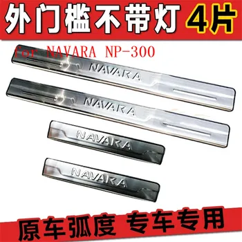 

Stainless Steel LED Scuff Plate/Door Sill Door Sill pedal bienvenidos for Nissan NAVARA NP-300 2014-2018 Car styling