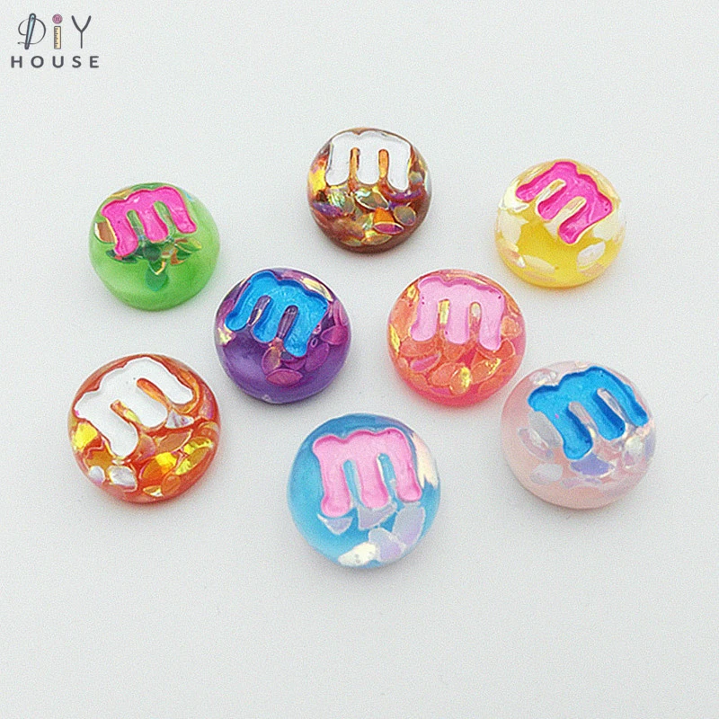 10/20/30Pcs пайетки для шоколадных конфет M бобы плоская полимерная аксессуары DIY рукоделия украшения Декор телефона Материал