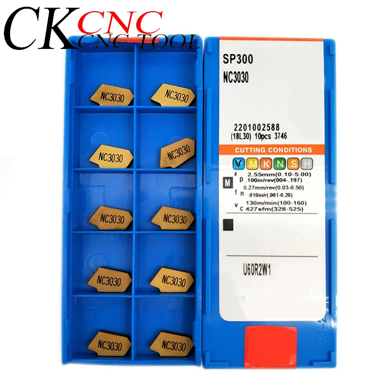 10pcs SP300 NC3020 3mm wide grooving insert cut off CNC carbide INSERT