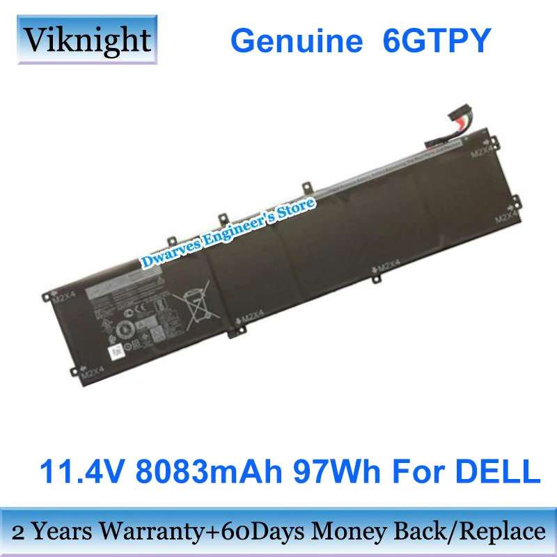 Genuine 8083mah 6gtpy Battery For Dell Xps 15 Series Xps 15 9560 9570