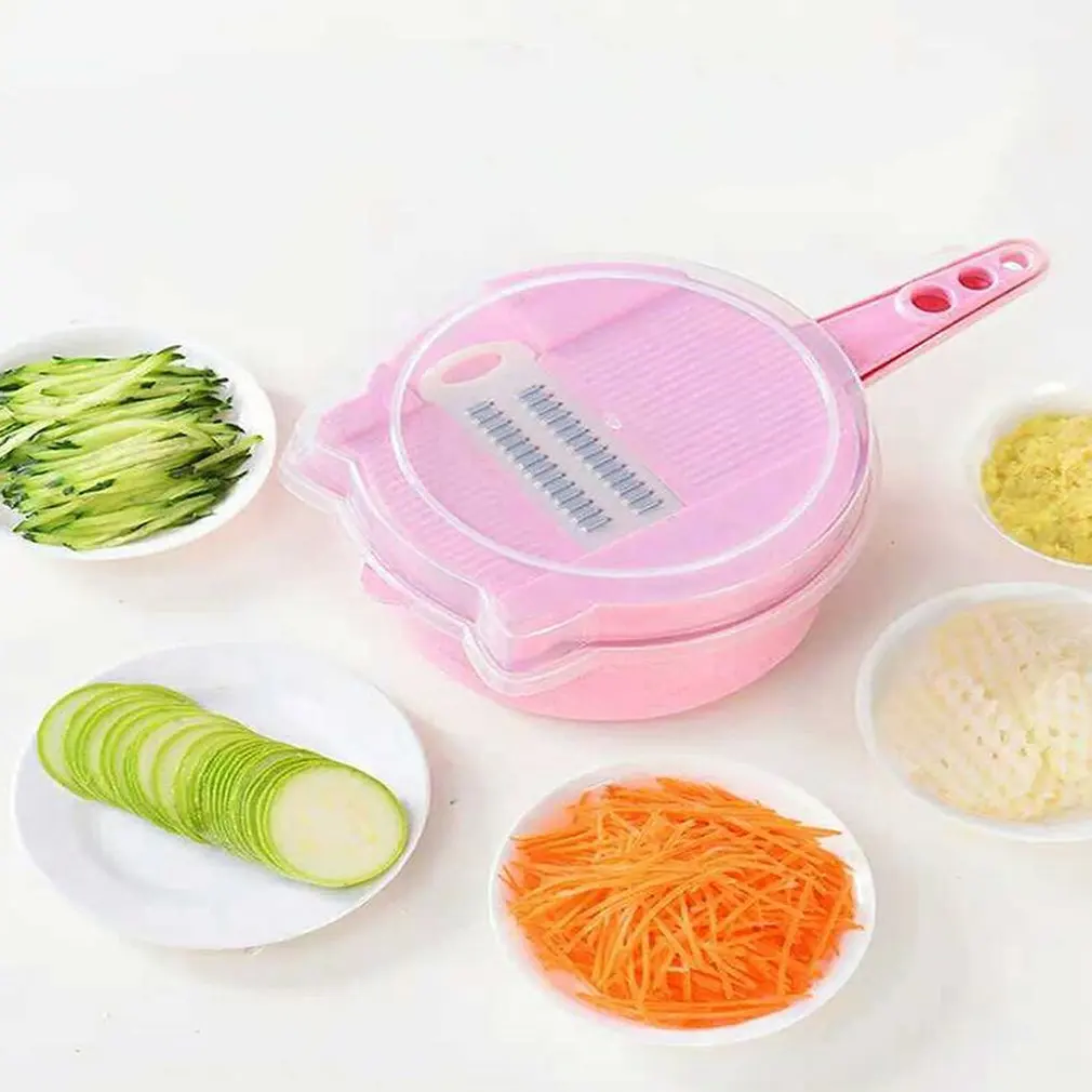 Creative Storage Multi-Purpose Chopper Plastic Kitchen Multi-Function Chopper Plastic Utensils 9Pcs Set
