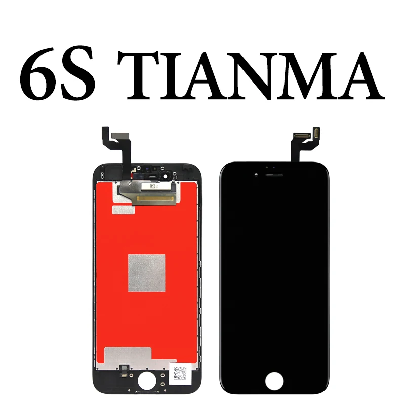 for iphone 6s Black AAAA+++ для iphone 6 6S 7 8 Plus ЖК Tianma для iphone X XR ЖК сенсорный экран Стекло сборка Бесплатный подарок без битых пикселей - Цвет: for iphone 6s Black