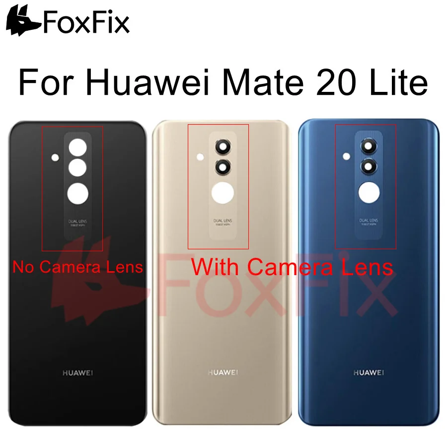 

For Huawei Mate 20 Lite Back Battery Cover Glass Housing Door Case With Camera Lens For Huawei Mate 20 Lite Rear Housing Glass