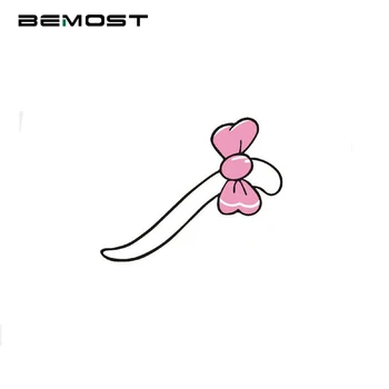 

BROSHOO Creative Fuuny Cat Tail With Pink Car Stickers Fuel Tank Cap Decorative Waterproof Decals Car Styling 14*11cm