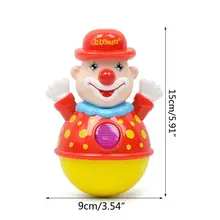 Смешной клоун тумблер Электрический свет музыкальная игрушка для детей обучение маленьких детей Обучающие игрушки подарки Y4QA