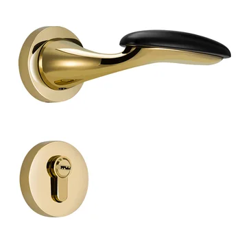 

1Set American Zinc Alloy Indoor Room Door Handle Lock Bedroom Mute Mechanical Split Locks with Keys GF72