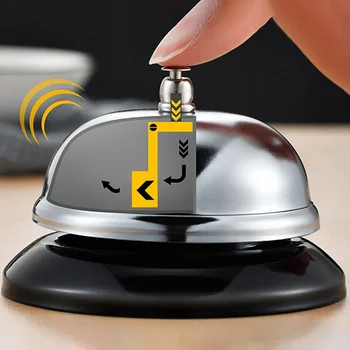

1pcs Desk Kitchen Hotel Counter Reception Christmas Craft Bell Restaurant Bar Ringer Call Bell Service Ring Restaurant Call Bell