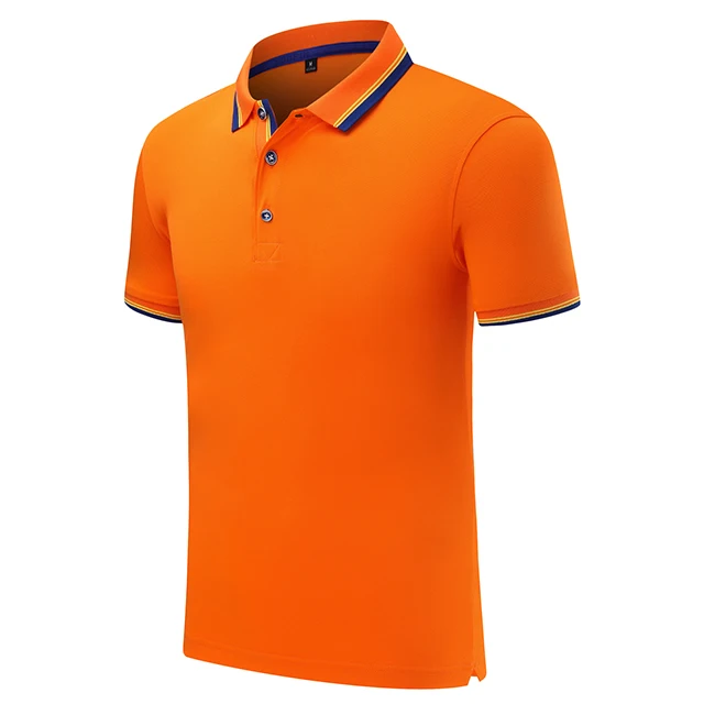 Мужская рубашка для гольфа, дышащая быстросохнущая спортивная одежда с коротким рукавом, одежда для гольфа, одежда для гольфа для мужчин - Цвет: orange