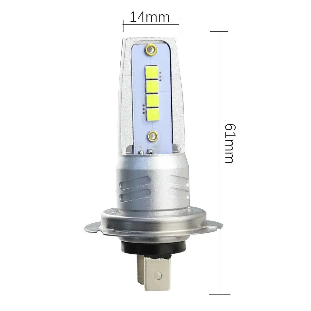 2 шт./компл. Универсальный H7 светодиодный головной светильник Conversion Kit лампы на низком ходу белого цвета фары дальнего и ближнего света светодиодный светильник лампы