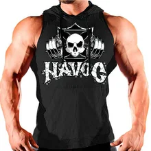 Мужские весенние и летние спортивные повседневные безрукавки из чистого хлопка с капюшоном больших размеров Brother AliExp