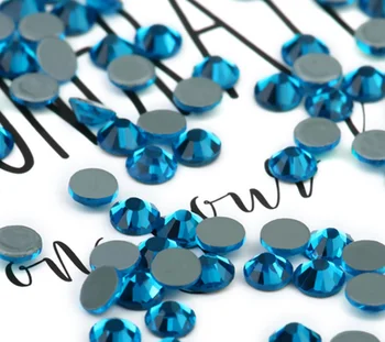 

DMC Capri Blue Rhinestones SS6 to SS30 Crystal Glass Rhinestones and Crystals Flatback for Dress Garment Decorations