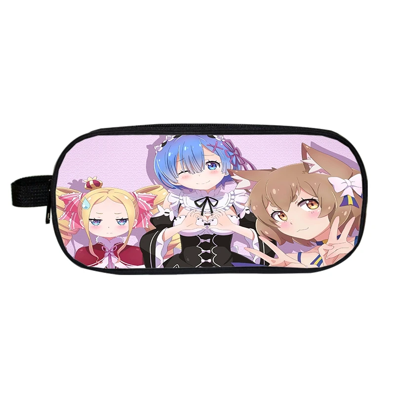 Re: Zero kara Hajimeru Isekai Seikatsu косметическая сумка-карандаш для девочек-подростков пенал для канцелярских принадлежностей школьные принадлежности - Цвет: qbbzero18