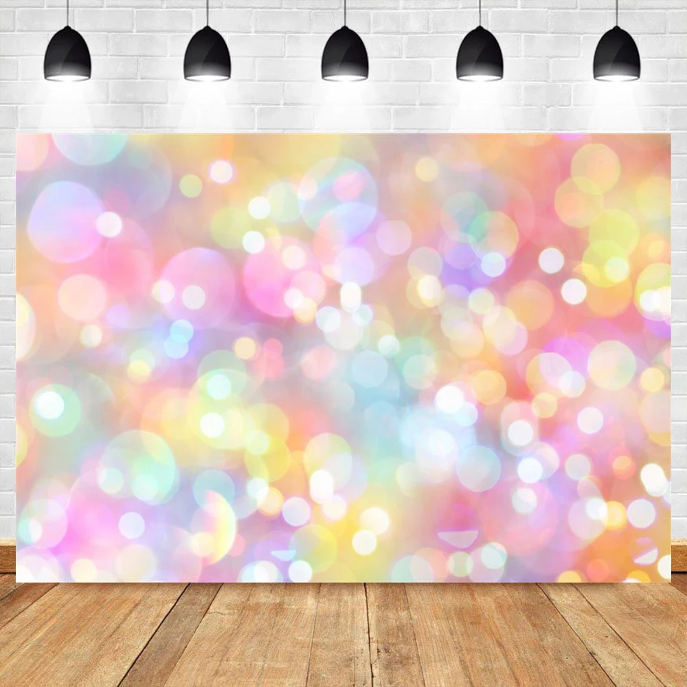 Gold Polka Dot Light Bokeh Baby Newborn Wedding Birthday Party Decor photo backdrop Love Stage Photo Backdrop Photocall Photography Background