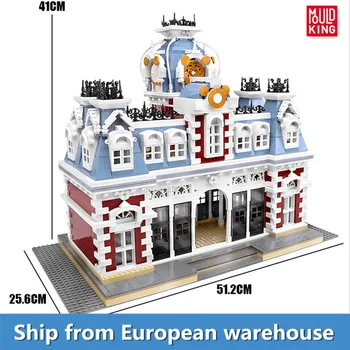 

Mould King MOC Creative Expert Modular Buildings The Station of The Dreamland Set Blocks Bricks Boys Girls Toys Christmas Gift