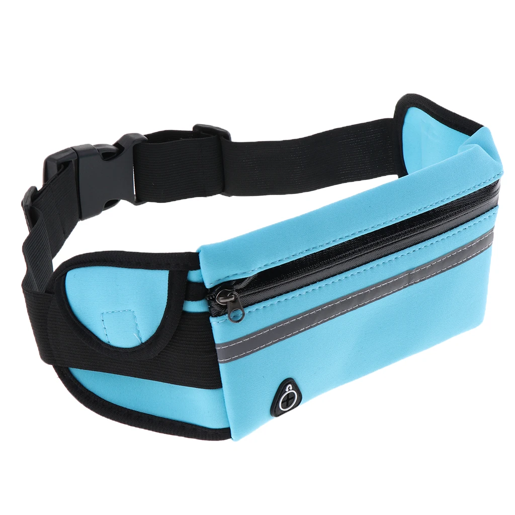 Reflect Running Belt Jogging Cycling Waist Pouch Bag W/ Water Bottle Holder Running Bags for Outdoor Sports