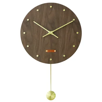 

Nordic Vintage Wall Clock Round Silent Modern Large Pendulum Wall Clock Swing Living Room Relogio De Home Decoration BB50wc