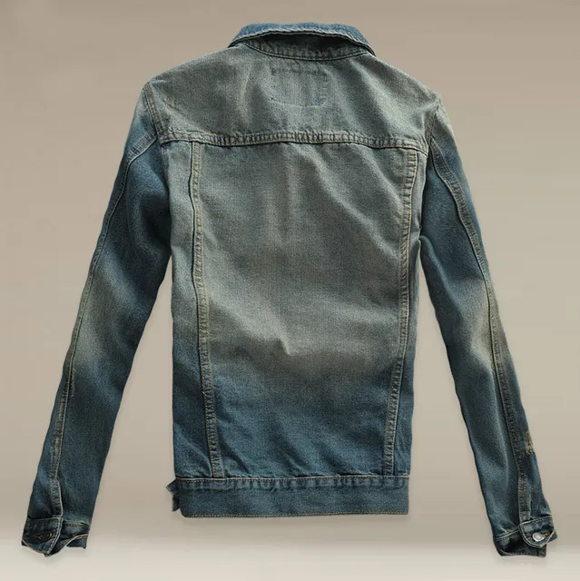High-Street Men Ripped jeans Jackets Jackets & Coats Men's Apparel Men's Top color: Blue