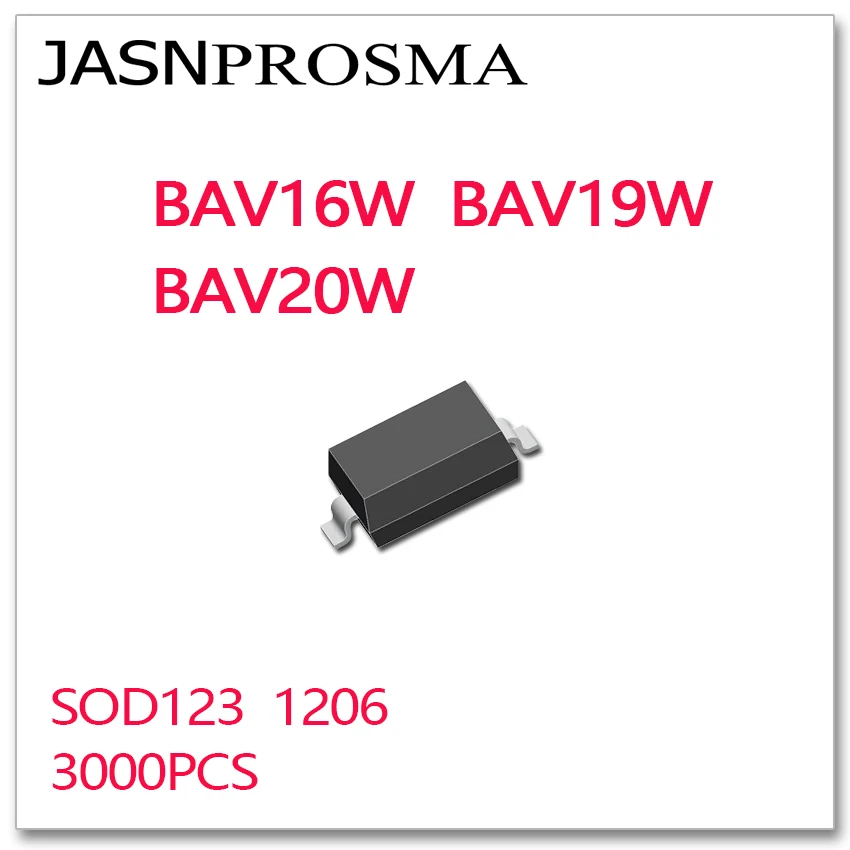 JASNPROSMA SOD123 3000PCS BAV16W BAV19W BAV20W New goods high quality SMD SOD-123 1206 | Электроника