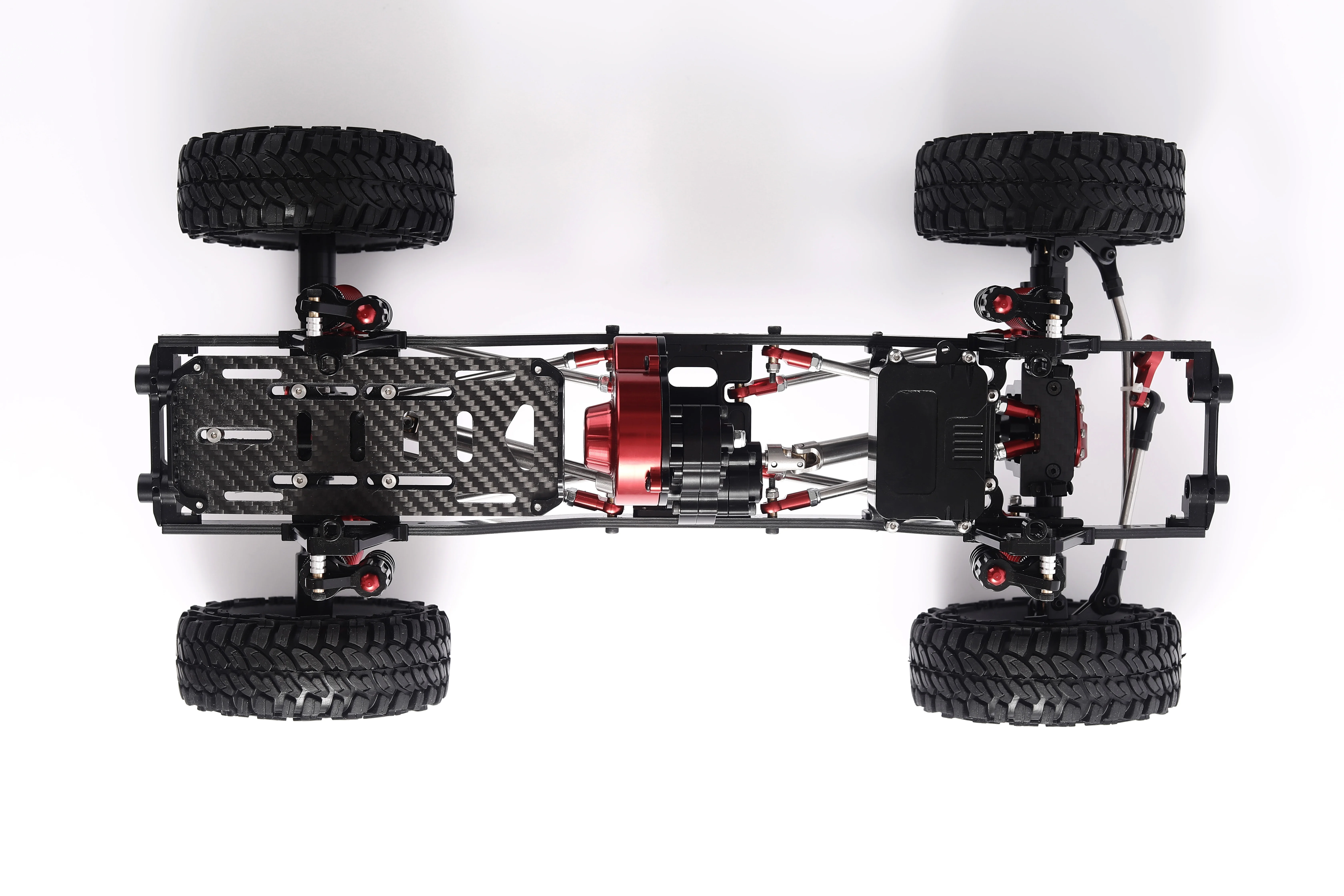 Углеродное волокно металлическая рама RC луч автомобиля рама части для 1:10 осевой SCX10 D90 Рок Гусеничный