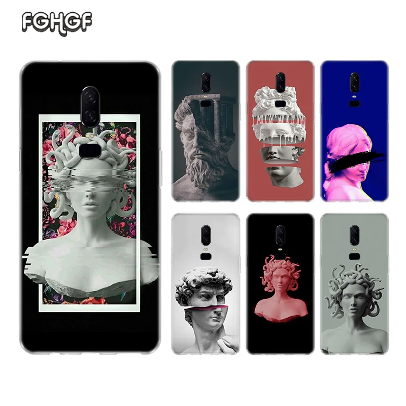 Medusa Vaporwave Art Luxury Soft TPU Silicone Phone Back Case For OnePlus One Plus 7 Pro 5 5T 6T 6 Fundas Printed Cover Coque |