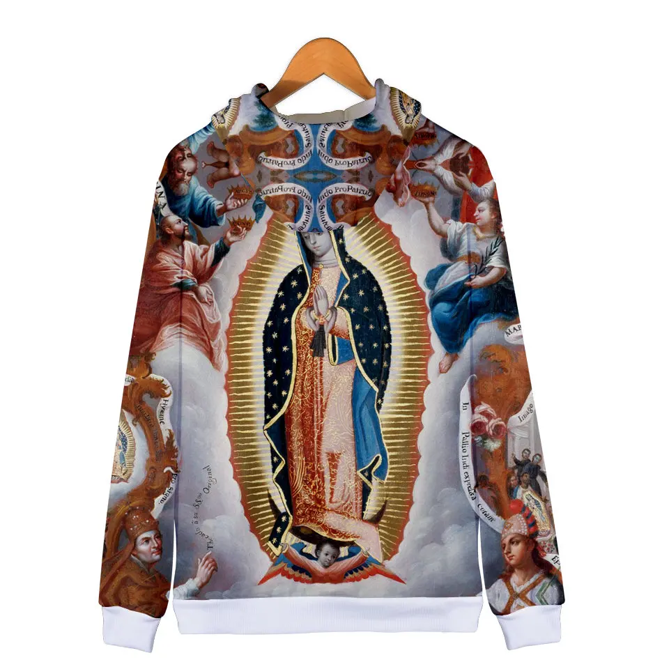 Our Lady Of Guadalupe Virgin Mary catcotic, Мексика, высококачественные толстовки для мужчин, Повседневная Толстовка с капюшоном, модный пиджак, одежда
