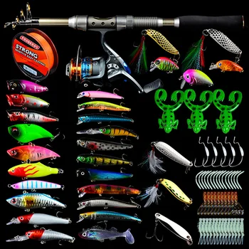 

New fishing rod + fishing reel + fishing line + fishing bait set fishing fishing rod and reel combos baitcasting rod