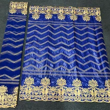 BEAUTIFICAL Королевский синий базин riche ткань вышитая бисером новейший Базен riche getzner высокое качество чистая кружева набор PB03