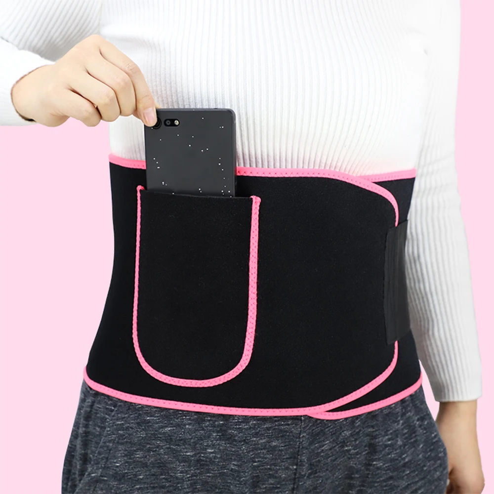 Vertvie Adult Fitness Sweat Belt Slimming Body Shaper Gym Workout Waist Trainer Sport Corsrt With Pocket Female Shaperwear | Спорт и