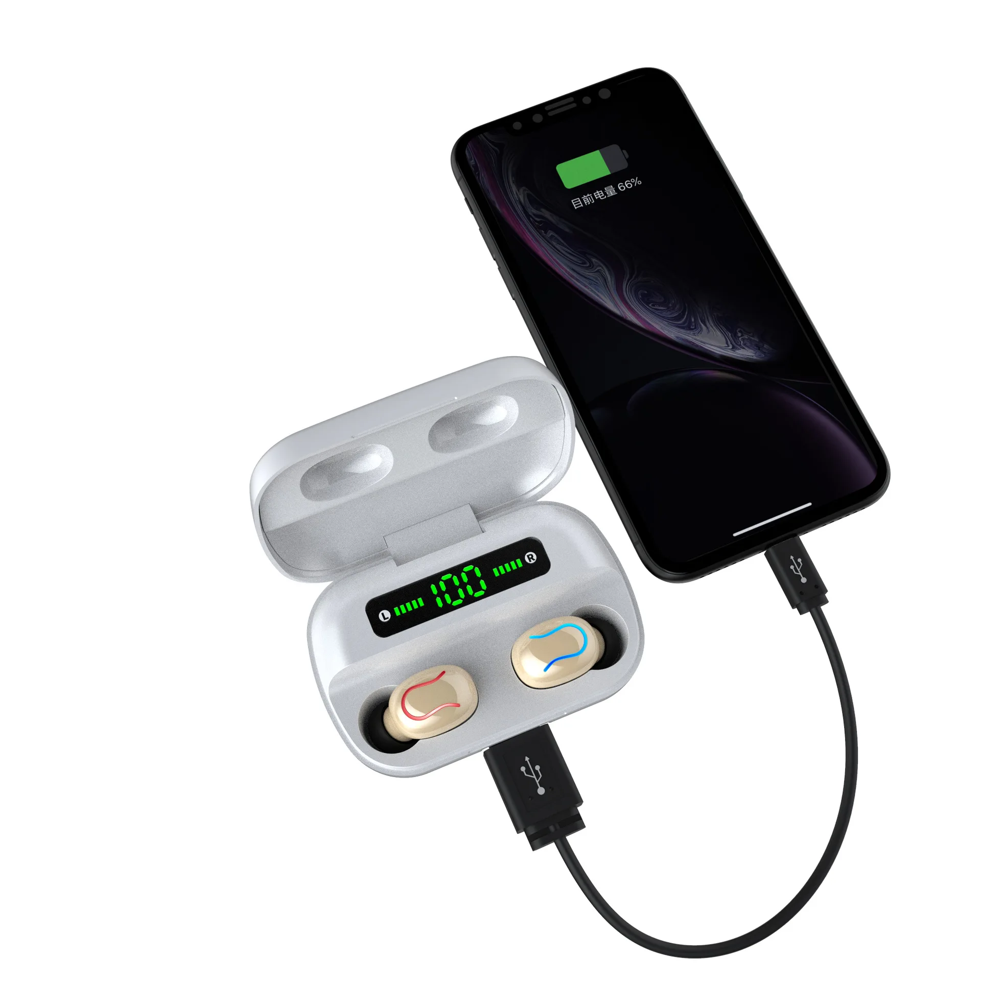 HBQ-Q82, tws, Спортивная bluetooth-гарнитура, 5,0, цифровой дисплей, складские Bluetooth наушники