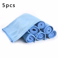 5 шт., автомобильные полотенца из микрофибры для очистки стекла, ветровое стекло, тряпка 30*30 см, синие авто чистящие аксессуары для полотенец