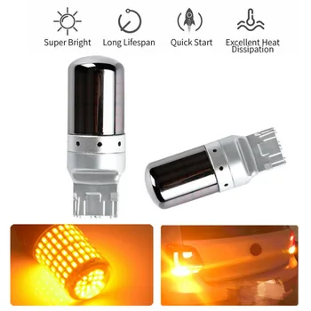 

Chrome silver Turn Signal Light Super bright Lamp Bulbs Replacement Set 1000LM Parts Accessories Car