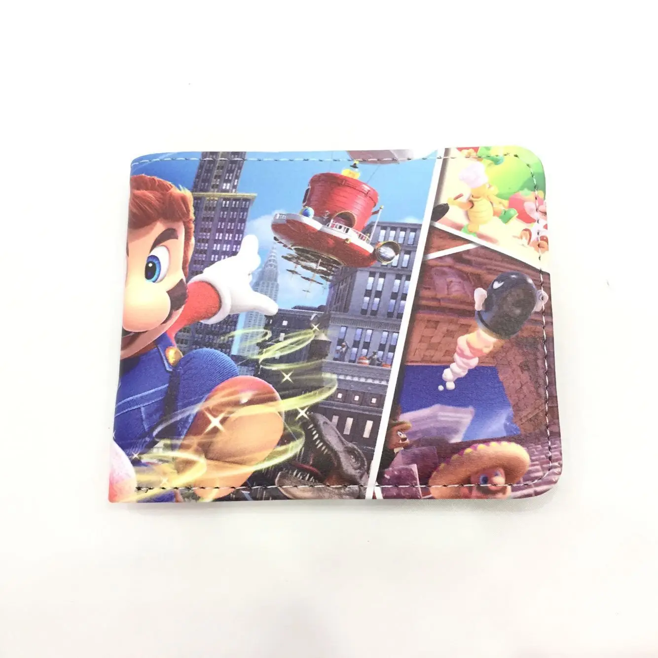 Классический бумажник Super Mario Bros для мужчин и женщин кошелек с монетницей