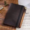 Cowhide Notebook Multifunctional Travel Notebook Leather Diary Teacher Father Gift Loose-leaf Notebooks Outside Portable Book ► Photo 1/5