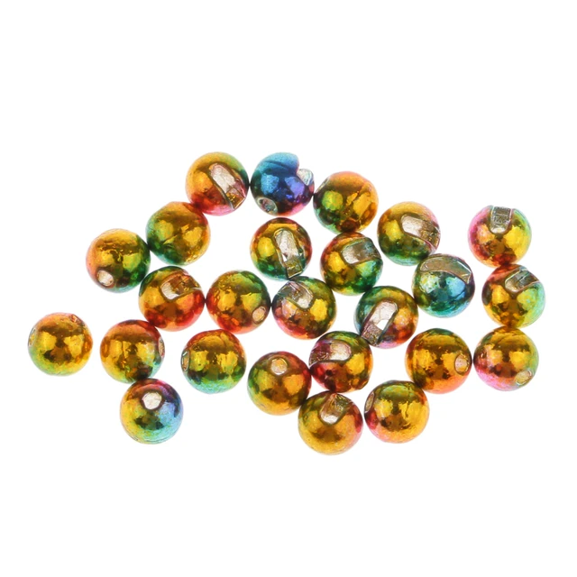 25pcs 4.6mm Slotted Tungsten Beads Fly Fishing Tying Materials for