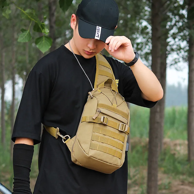Tactical Sling Bag Molle EDC Military Hiking Backpack Shoulder One Strap Small Camping Sport Outdoor Rover Chest Pack Unisex | Спорт и