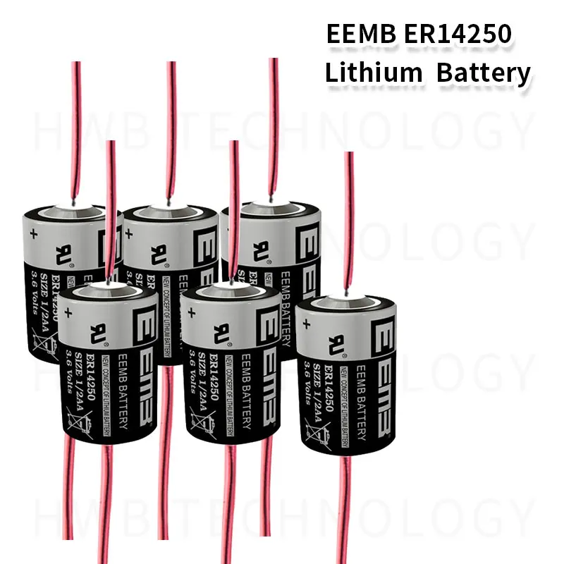 50 шт. EEMB ER14250 1/2AA 3,6 в 1200 мАч литиевая батарея с сваркой Бесплатная доставка