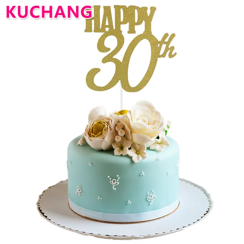 1 шт. домашний торт Happy 10th 20th 30th 40th 50th 60th кекс флаг Топпер карта для именинного пирога флаг DIY Украшение Поставки