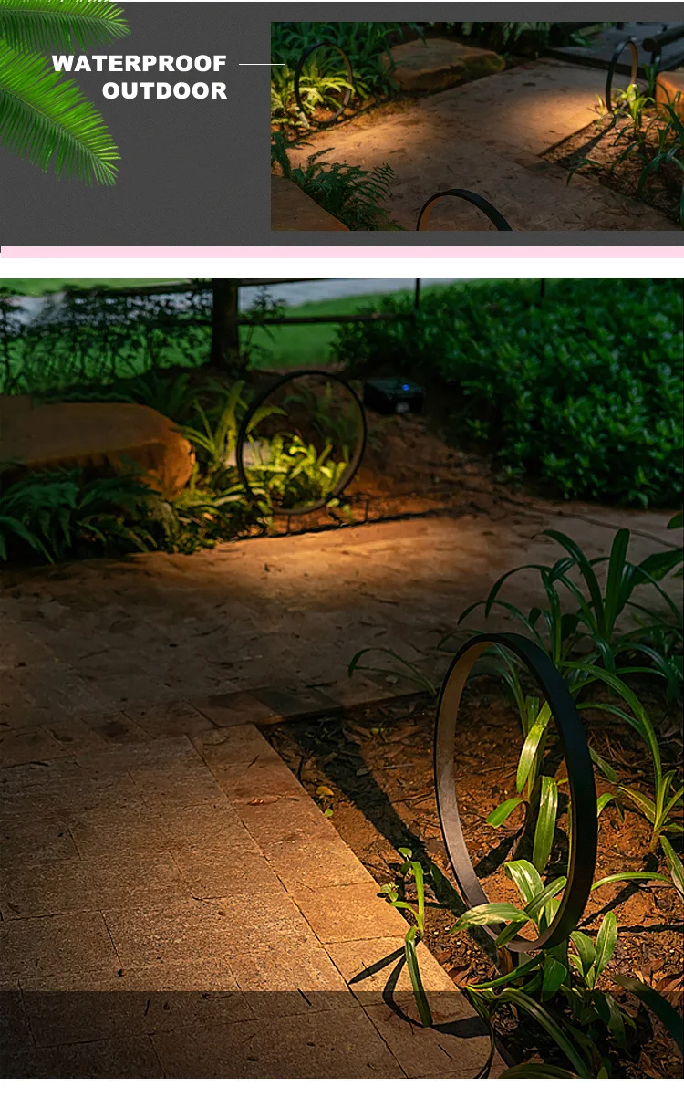 FKL современный уличный водонепроницаемый светильник для газона, светильник для газона, простой круглый светильник для сада, виллы, двора, уличный светодиодный ландшафтный светильник