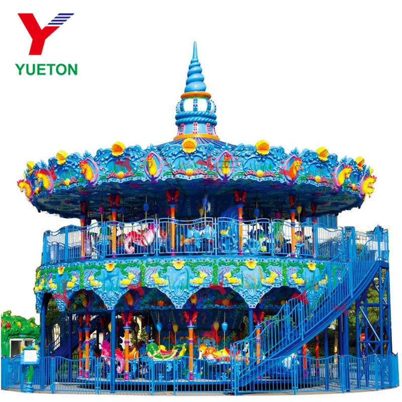 Best Quality Promotional Amusement Park Rides Funfair Attractions Double Deck Horse Carousel | Спорт и развлечения