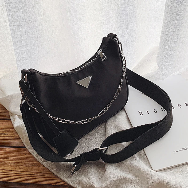 

High Quality Runway Designer Shoulder Bag One Side Package Wide Shoulder Strap Crossbody Bags