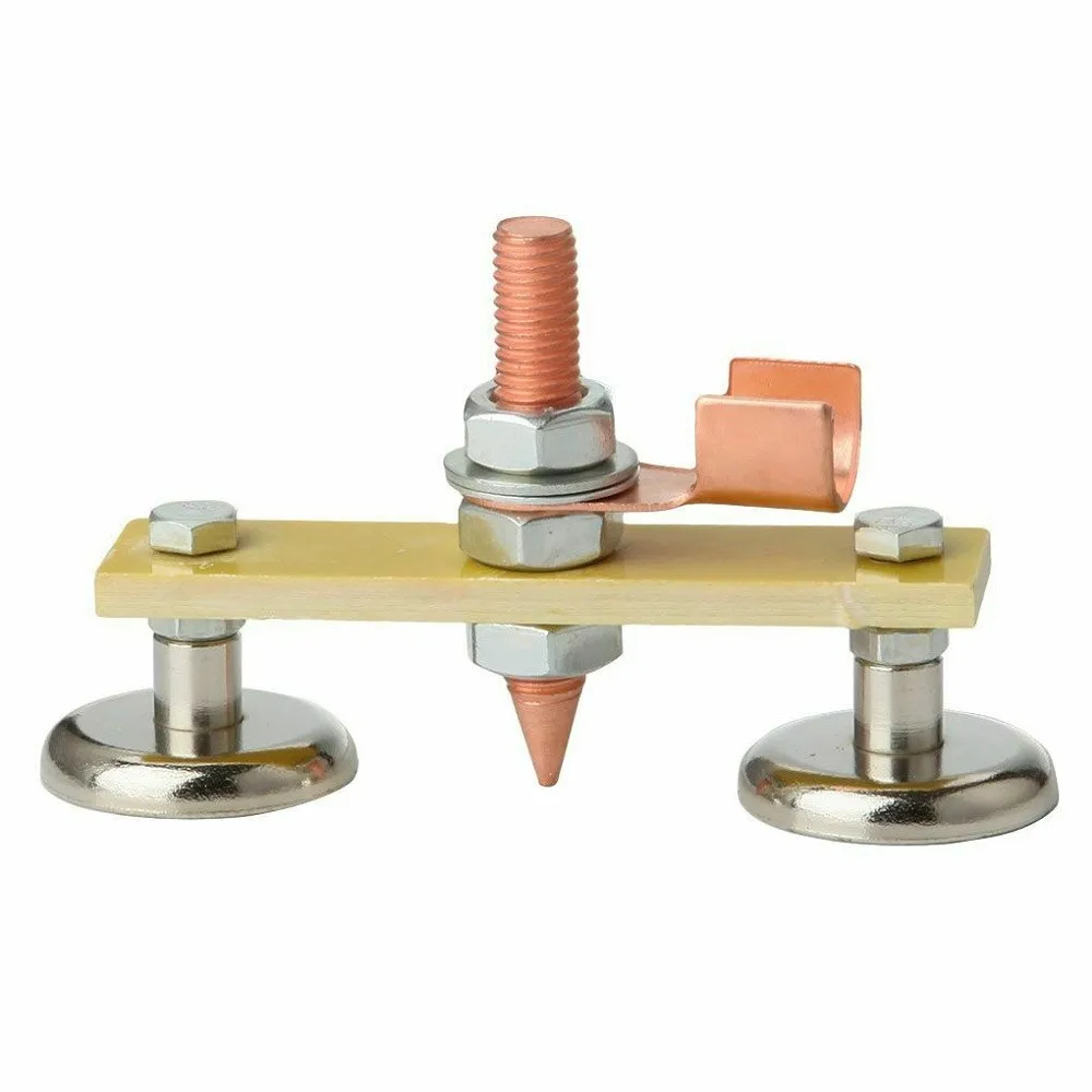 

Double Welding Magnet Head Ground Clamp Magnetic Support Clamp Holder Fixture Strong Welder Large Suction Absorbable Weight N35
