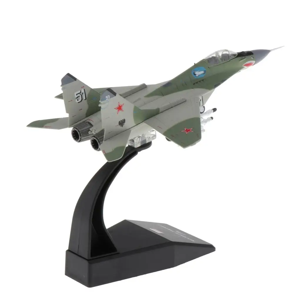 2x 1/100 MIG-29 Plane A-10 Attack Model Aircraft with Dispaly Stand Decor 