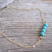 Yiwu Европа и Америка Популярные ноги украшения Бирюзовый Круглый браслет на ногу из бисера браслет из бисера ножной браслет Jk047