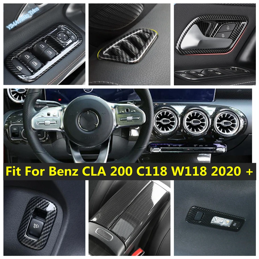 

Armrest Window Lift Button / Back Row Reading Lights / AC Vent Outlet Cover Trim For Mercedes-Benz CLA 200 C118 W118 2020 - 2022